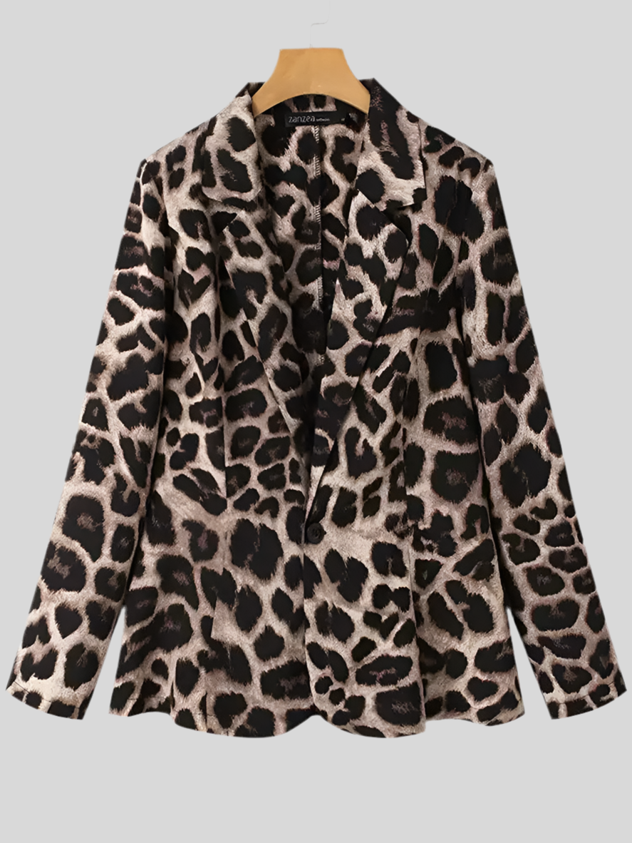 Women’s Blazer Leopard Lapel Coats