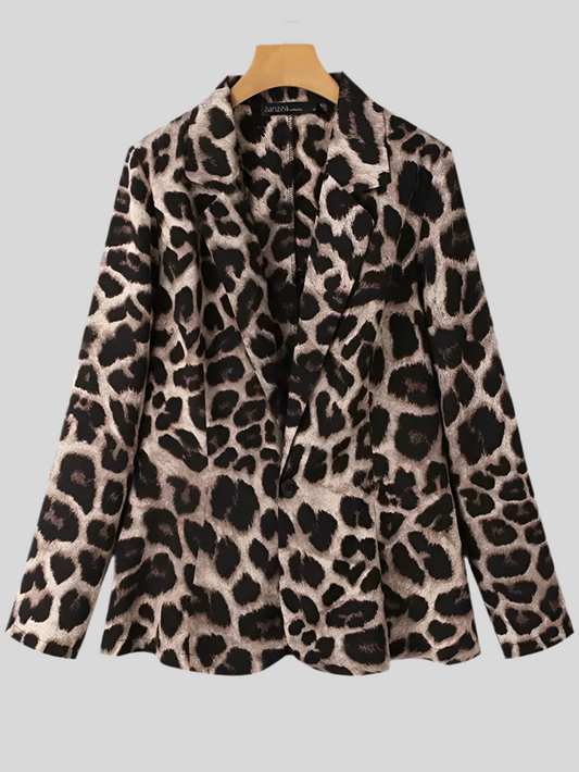 Women’s Blazer Leopard Lapel Coats