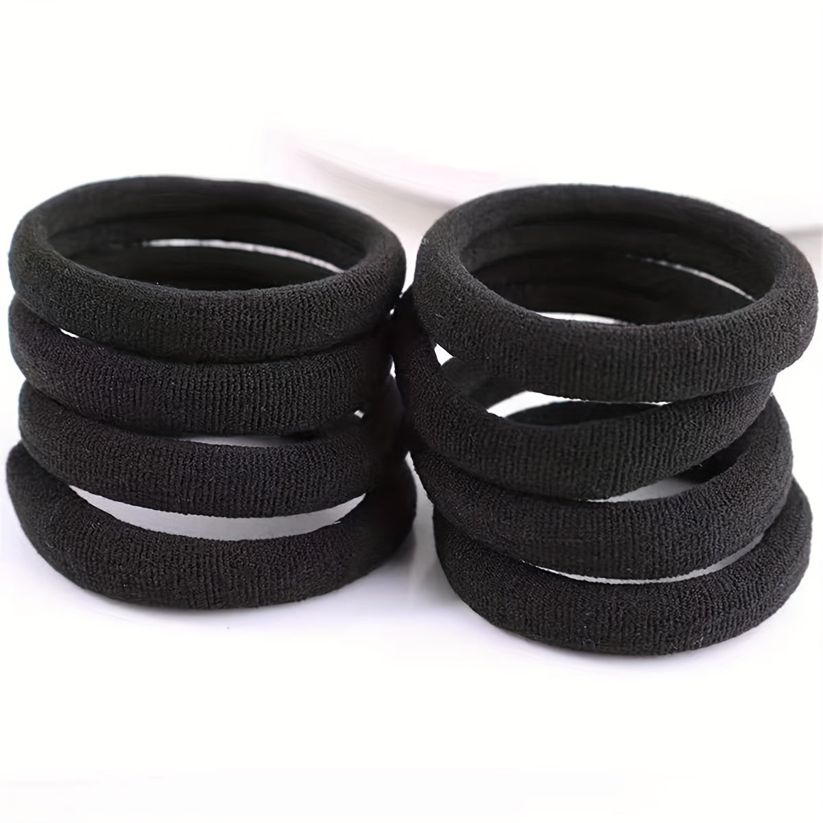 Elastic Black Hair Ties Set 50-1000pcs Short Eye Catching Decorative Hair Bands for Girls Kids Holiday Gift