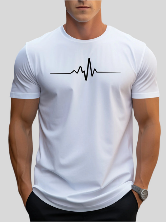 Men's  summer slim fit casual sports T-shirt top