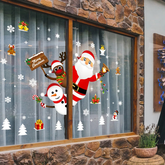 Merry Christmas Decoration for Home 2025 Wall Window Sticker