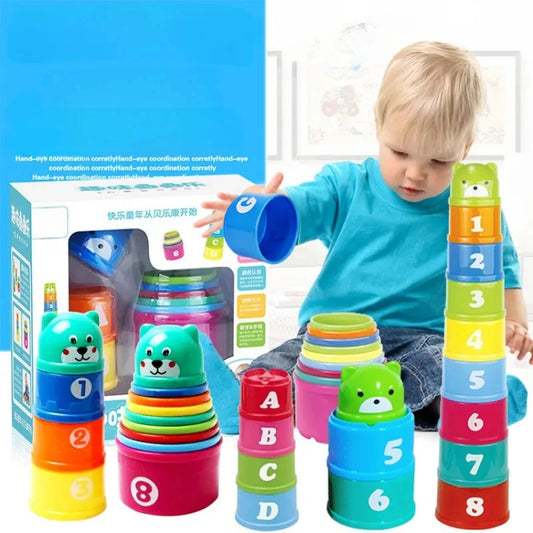 Kid’s Brain Battle Spinning Tops - Foldable Cup Game Set