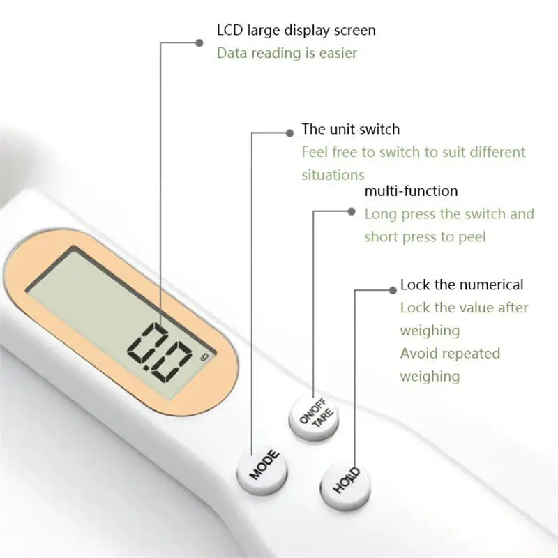 Digital Kitchen Measuring Spoon Scale - Precision Ingredient Weighing