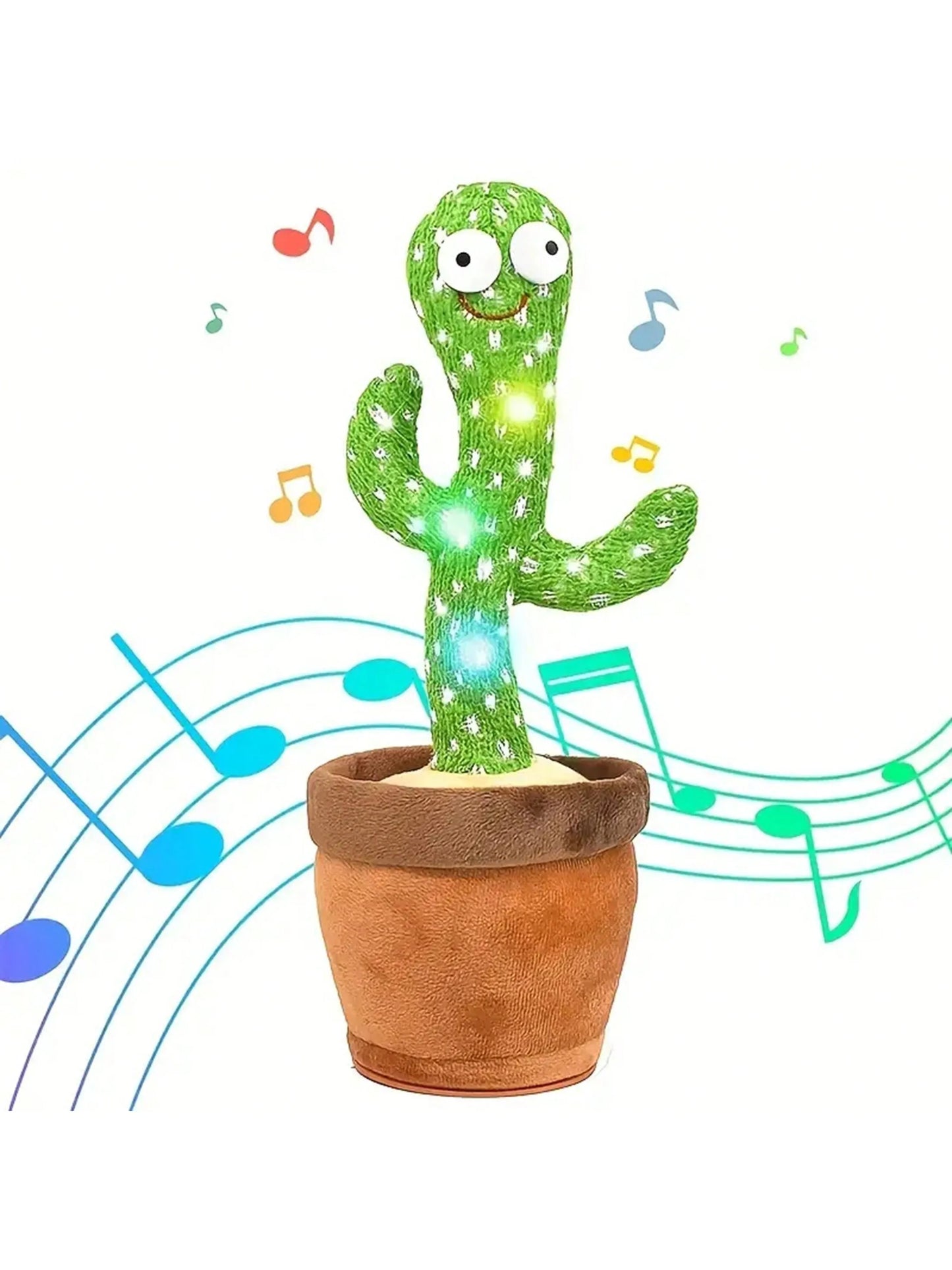 Interactive Dancing & Singing Cactus Toy - Mimics Speech, Soft Cotton Material