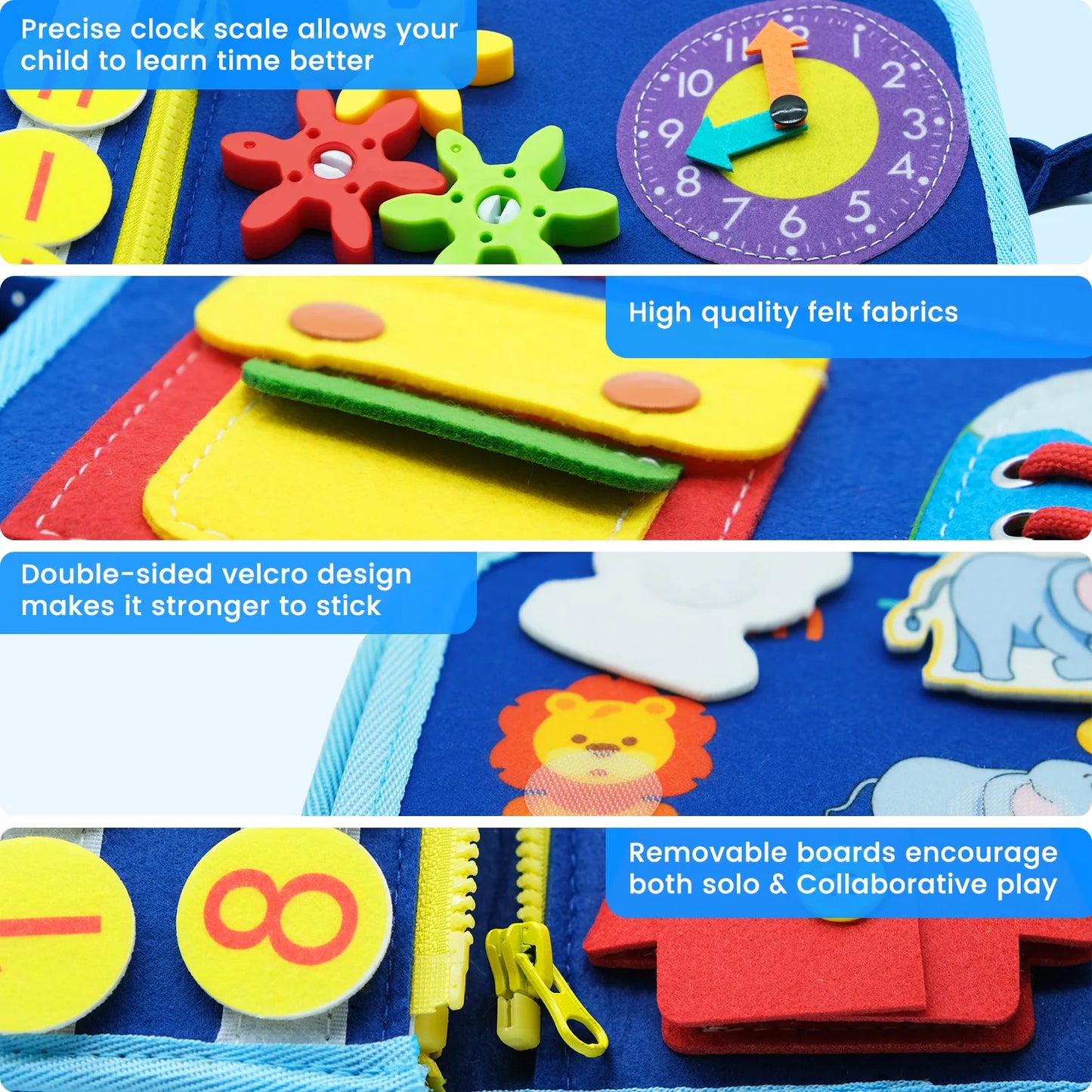 Montessori Educational Sensory Board Game for Babies - Fine Motor Skills Development