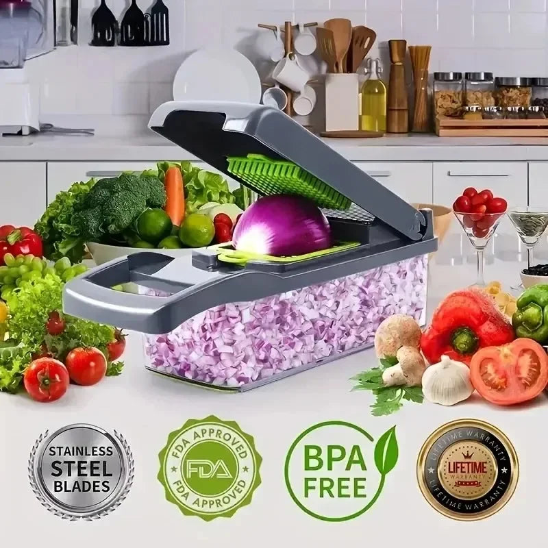 Professional-Grade Multifunctional Vegetable Slicer and Chopper - Kitchen Essentials