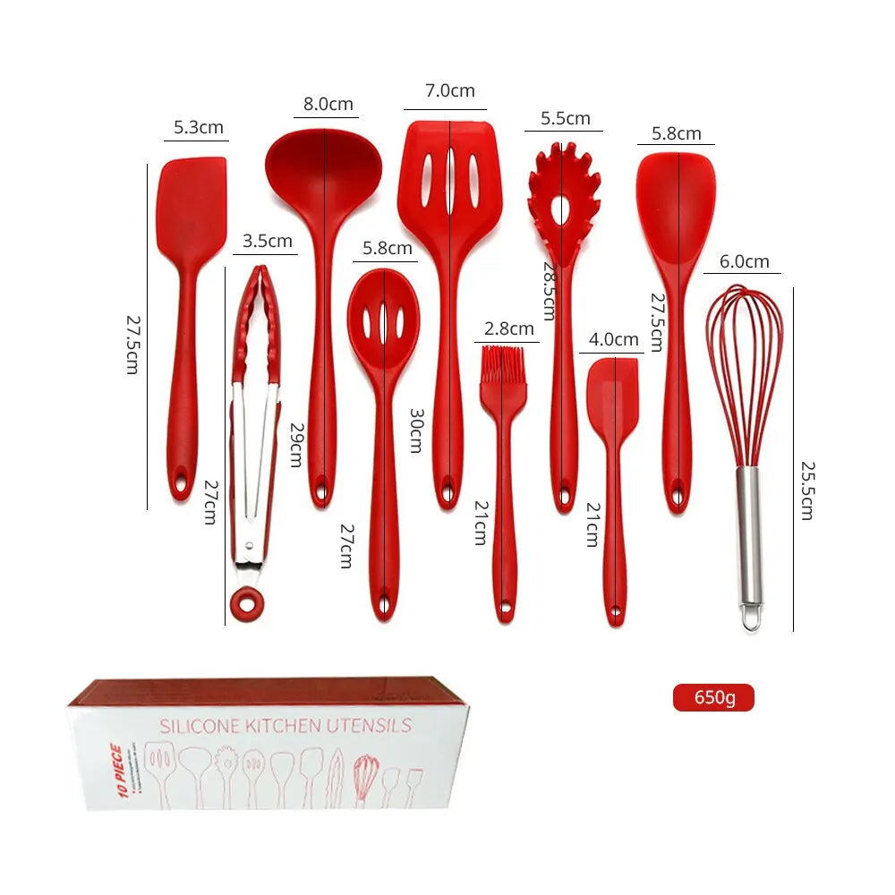 Set Kitchen Cooking Silicone Cookware 10 PCS