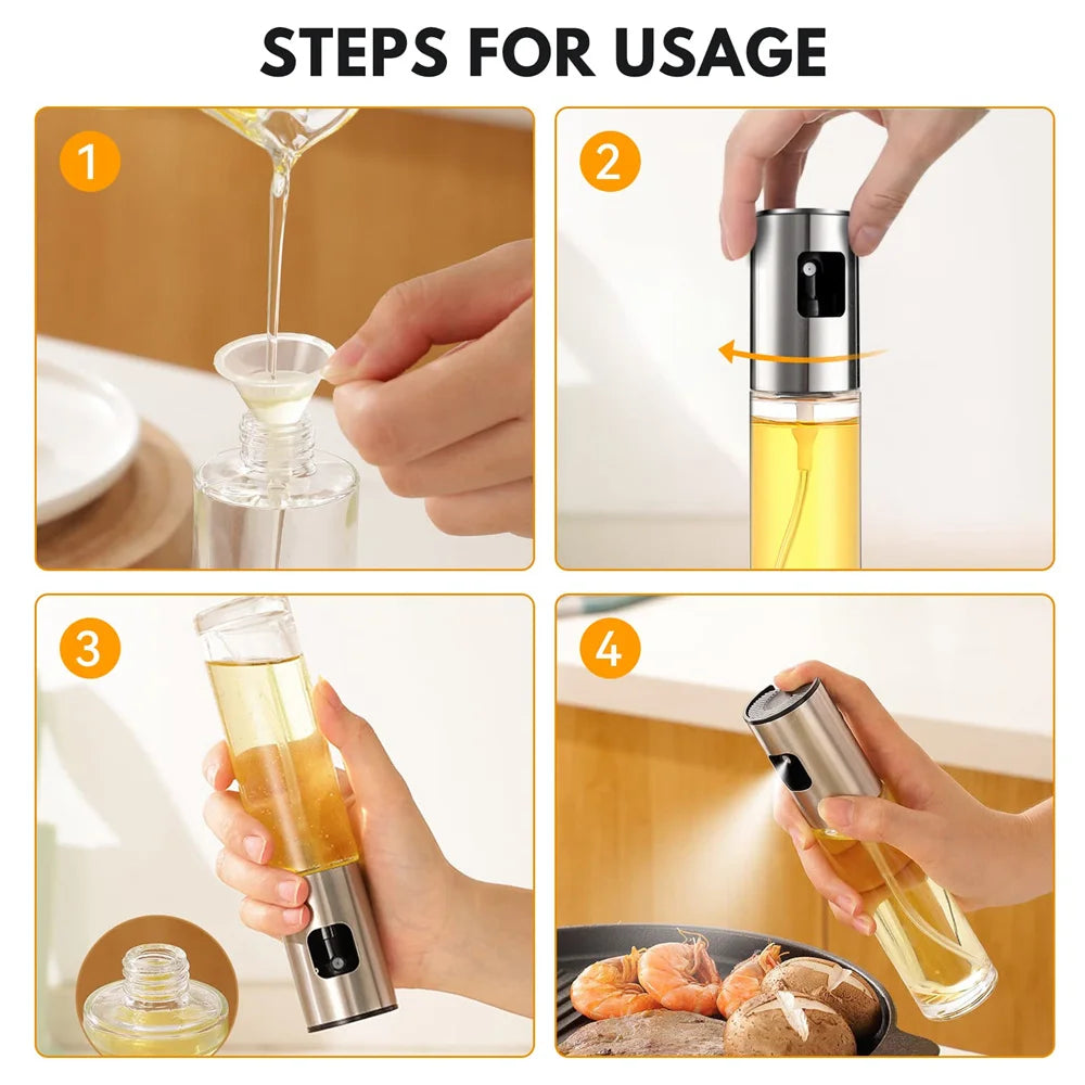 Glass Oil Sprayer for Cooking - Premium Kitchen Basting Tool