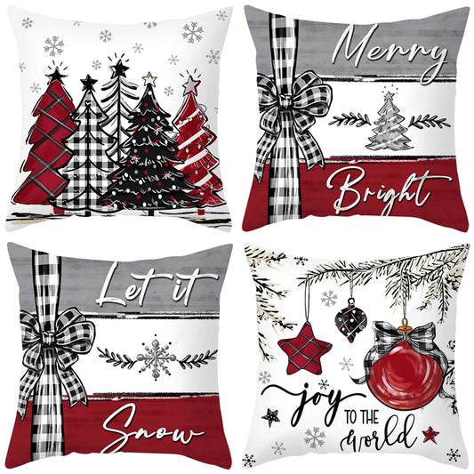 45cm Christmas Cushion Cover Pillowcase 2024 Christmas Decorations