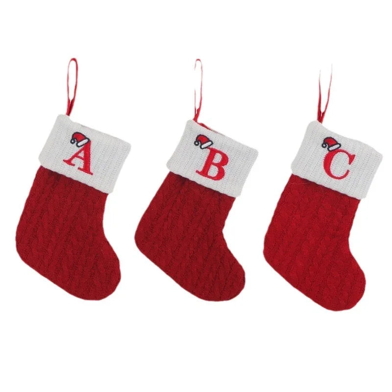 Christmas Alphabet Knitting Socks Christmas Tree