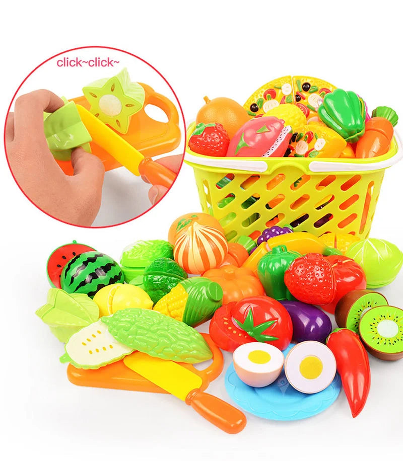 Interactive Cutting Fruit and Vegetable Playset