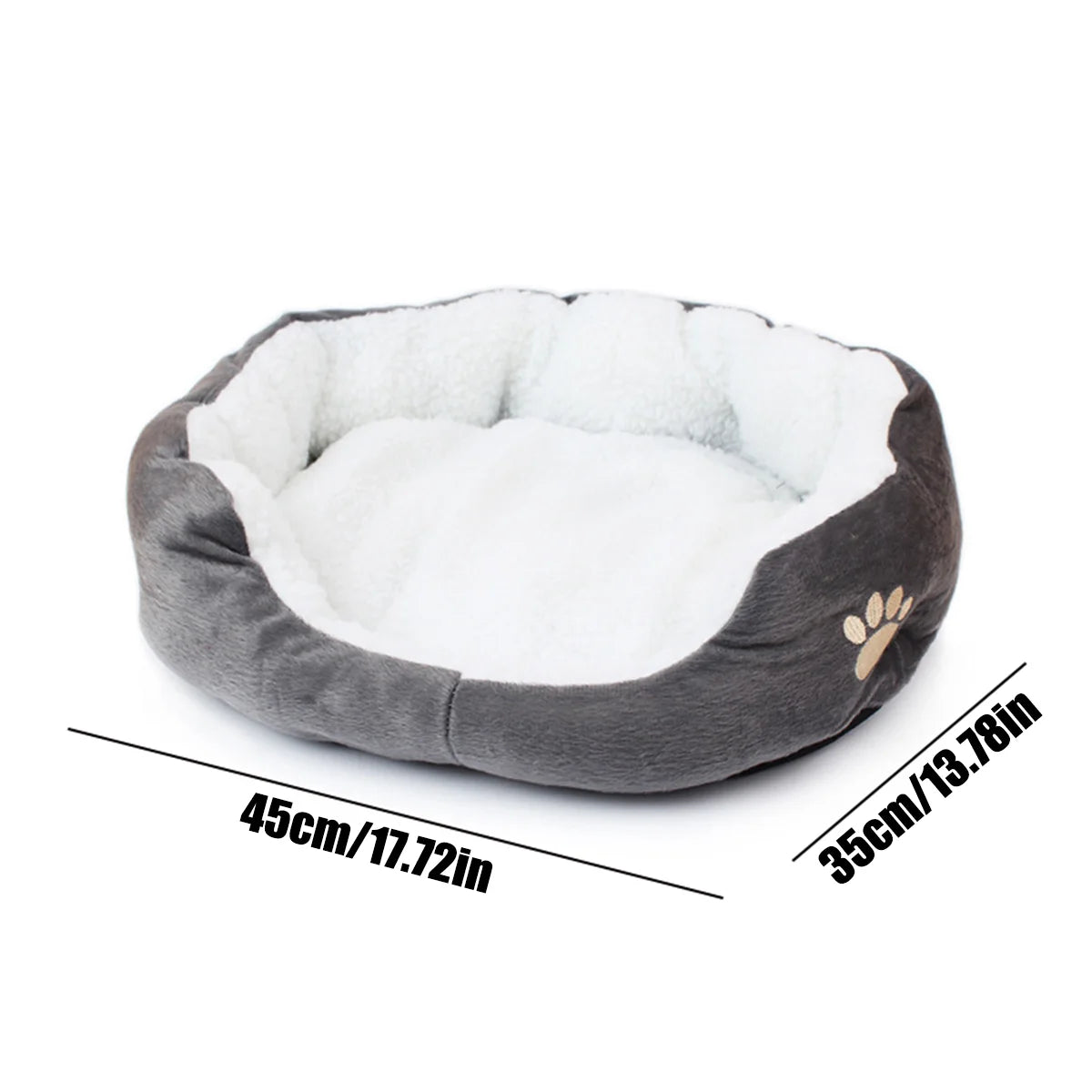 Cozy Pet Bed with Thickened PP Cotton - Ideal for Small Dogs and Cats