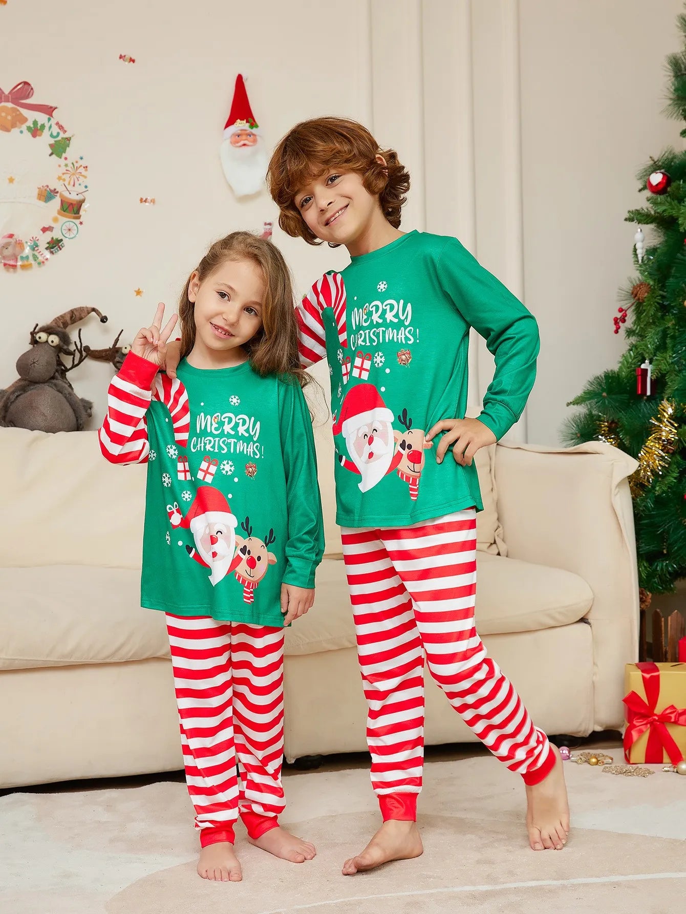 Festive Family & Pet Matching Pajama Sets - Perfect for Holiday Celebrations