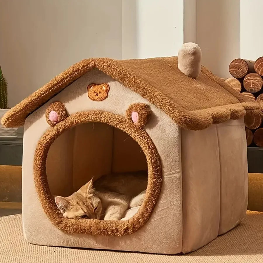 Luxurious Pet Bed with Thickened PP Cotton - Perfect for Small Dogs and Cats