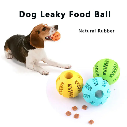 Natural Rubber Chew Ball for Dogs - Boredom Relief & Dental Cleanin