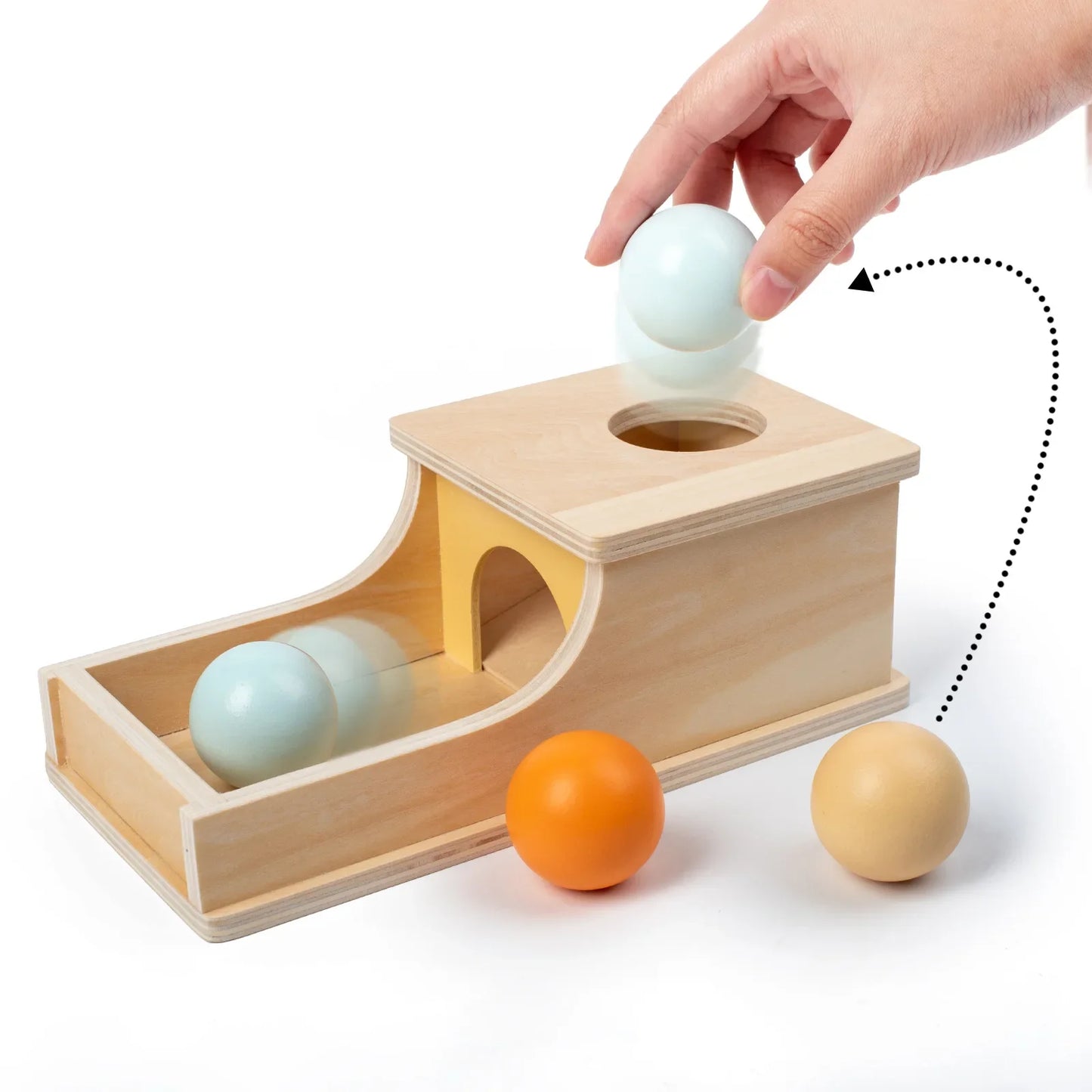 Montessori Wooden Object Permanence Box with Hammer - Educational Toy for Toddlers