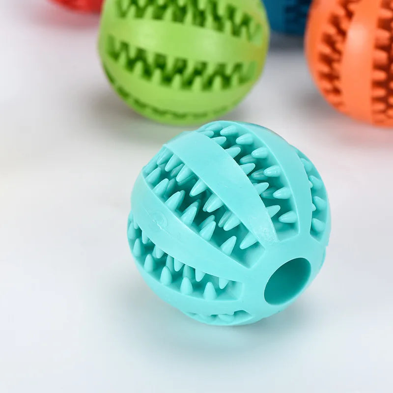 Natural Rubber Chew Ball for Dogs - Boredom Relief & Dental Cleanin