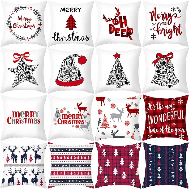 45cm Christmas Cushion Cover Pillowcase 2024 Christmas Decorations