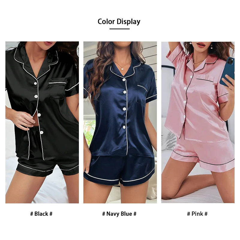 Women’s Luxurious Satin Pajama Set - Comfortable and Stylish Sleepwear