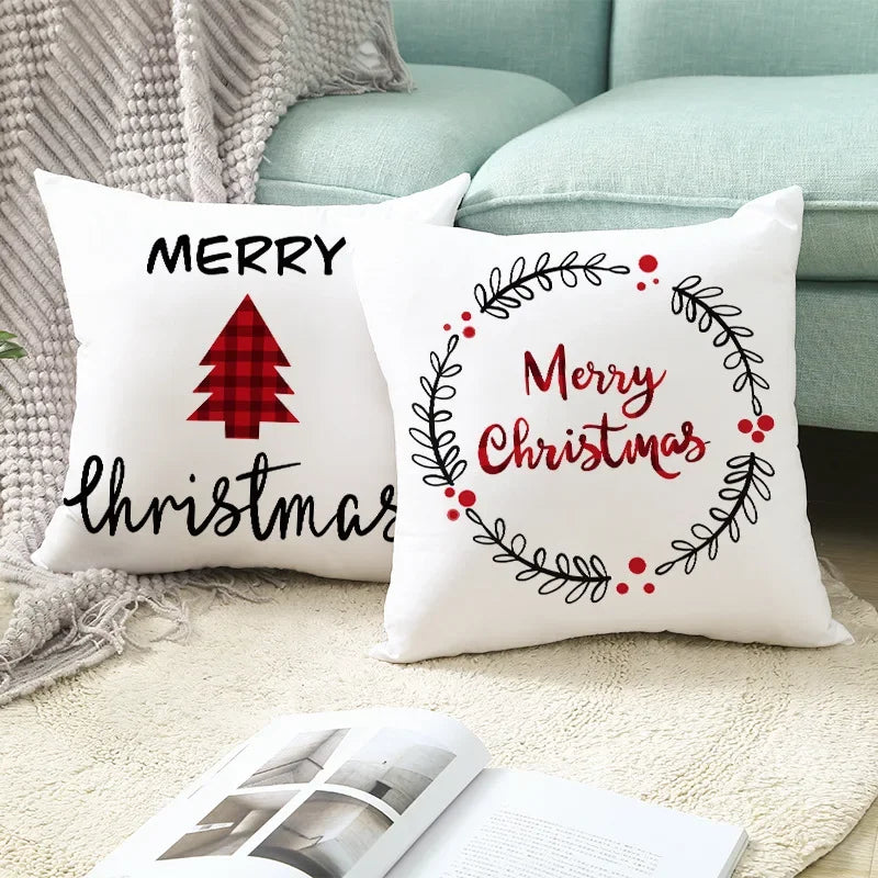 45cm Christmas Cushion Cover Pillowcase 2024 Christmas Decorations