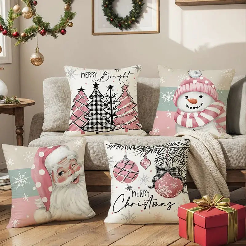 45cm Christmas Cushion Cover Pillowcase 2024 Christmas Decorations