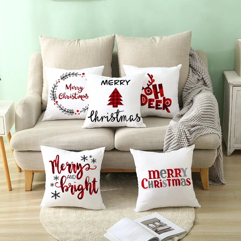 45cm Christmas Cushion Cover Pillowcase 2024 Christmas Decorations