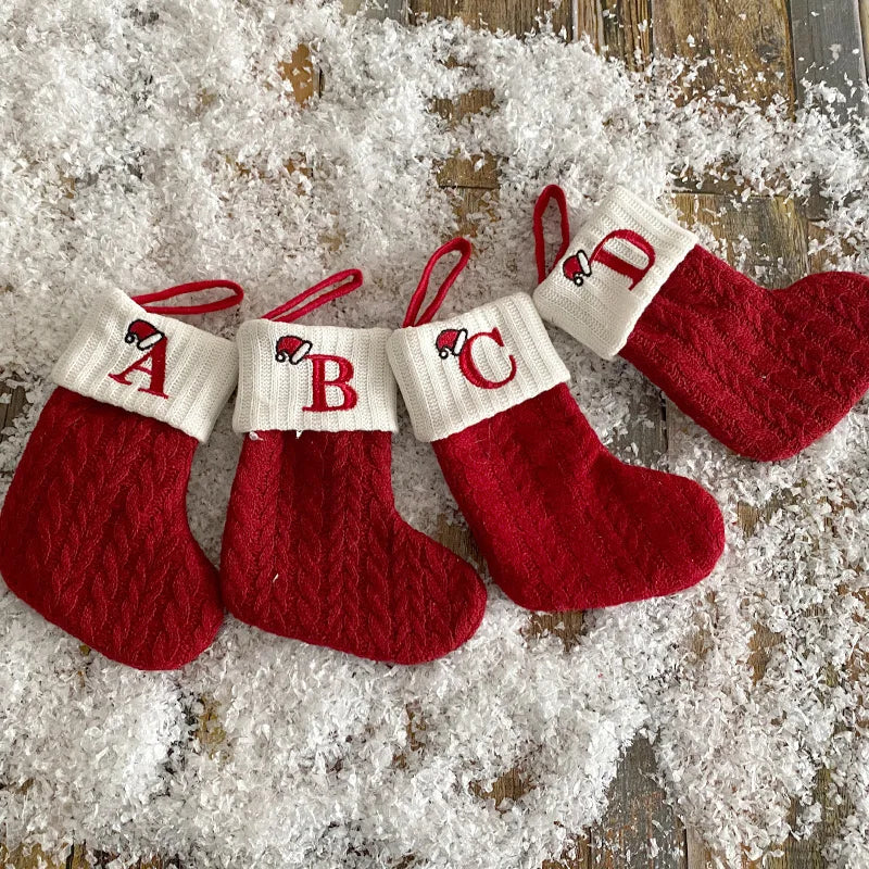 Christmas Alphabet Knitting Socks Christmas Tree