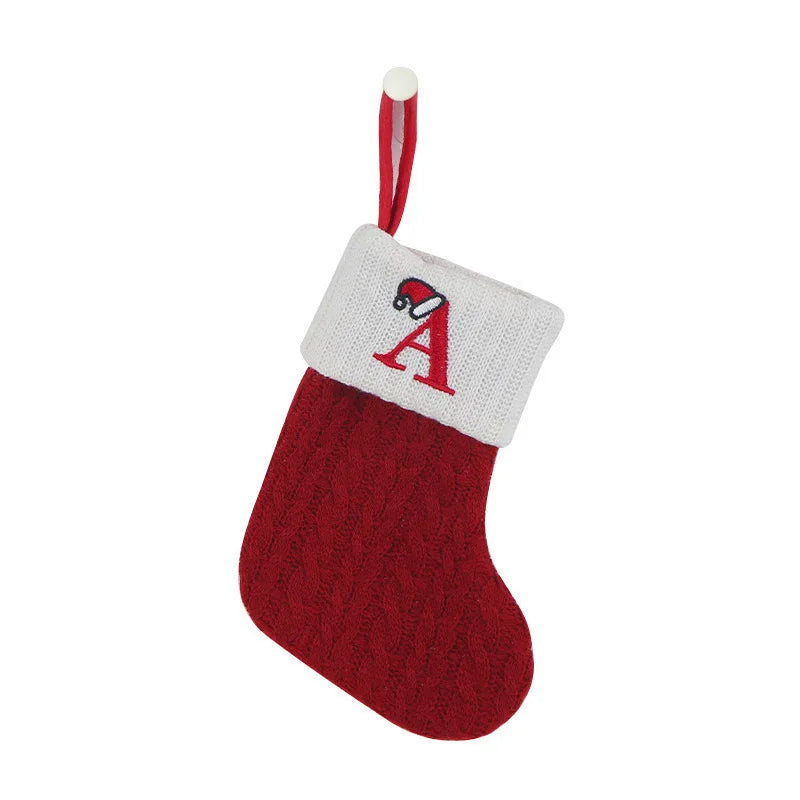 Christmas Alphabet Knitting Socks Christmas Tree